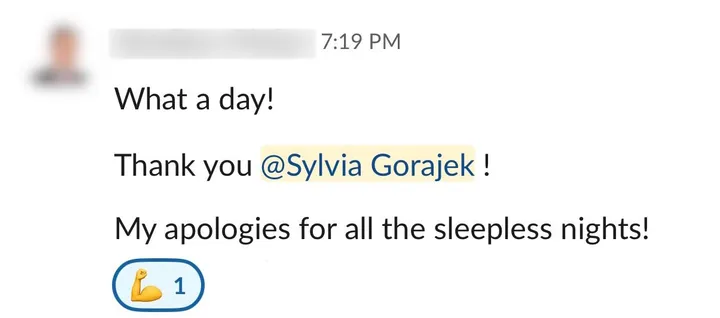 Member message: What a day! Thank you Sylvia!