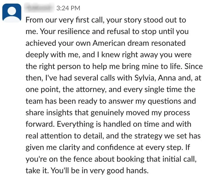 Member: from the very first call the team has been ready to answer my questions; if you're on the fence about booking that initial call, take it